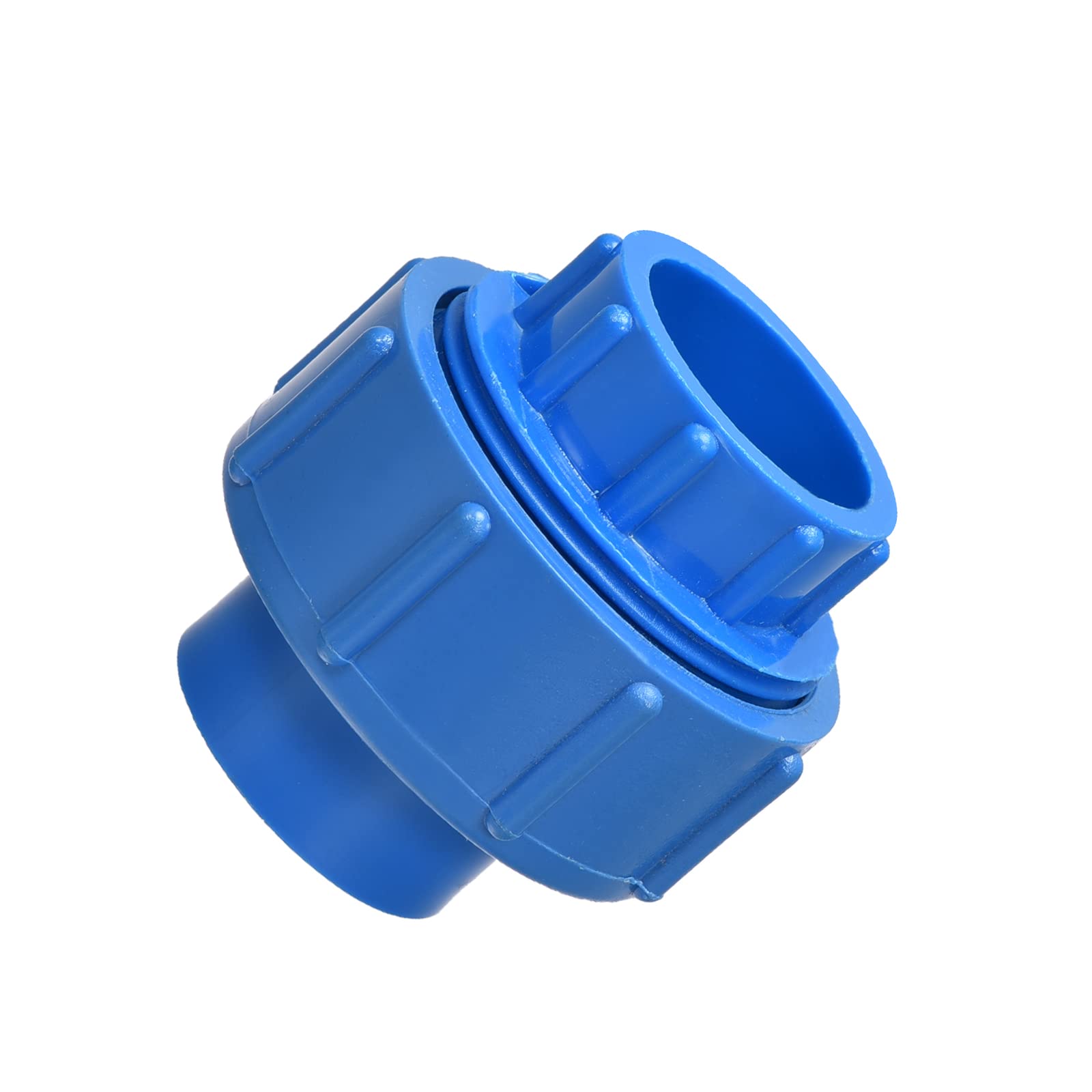 METALLIXITY PVC Union Socket, (1 Inch), PVC Pipe Fitting Coupling Adapter - for Water Supplies Build, DIY, Garden Shelf Greenhouse, Blue