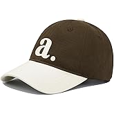 CLAPE Two Tone Baseball Caps for Men, Soft Cotton Breathable Curved Brim Sun Protection Athletic Trucker Style Dad Hats