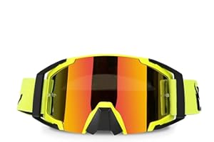 Zdatt Motocross Goggles Dirtbike ATV Motorcycle Goggles UV400 Ski Goggles Anti-Slip Strap Nose Cover Fit Glasses Helmet
