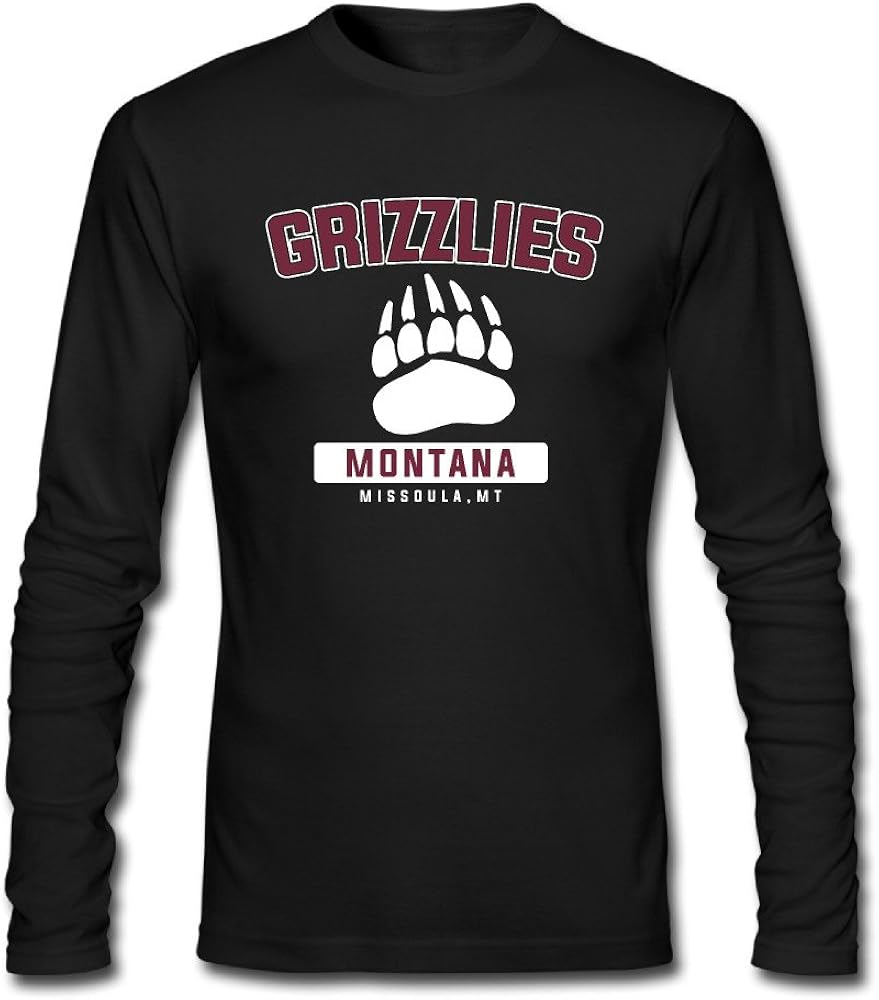 Amazon.com: Men's Montana Grizzlies Campus ICon Long Sleeves Tshirt Black: Clothing