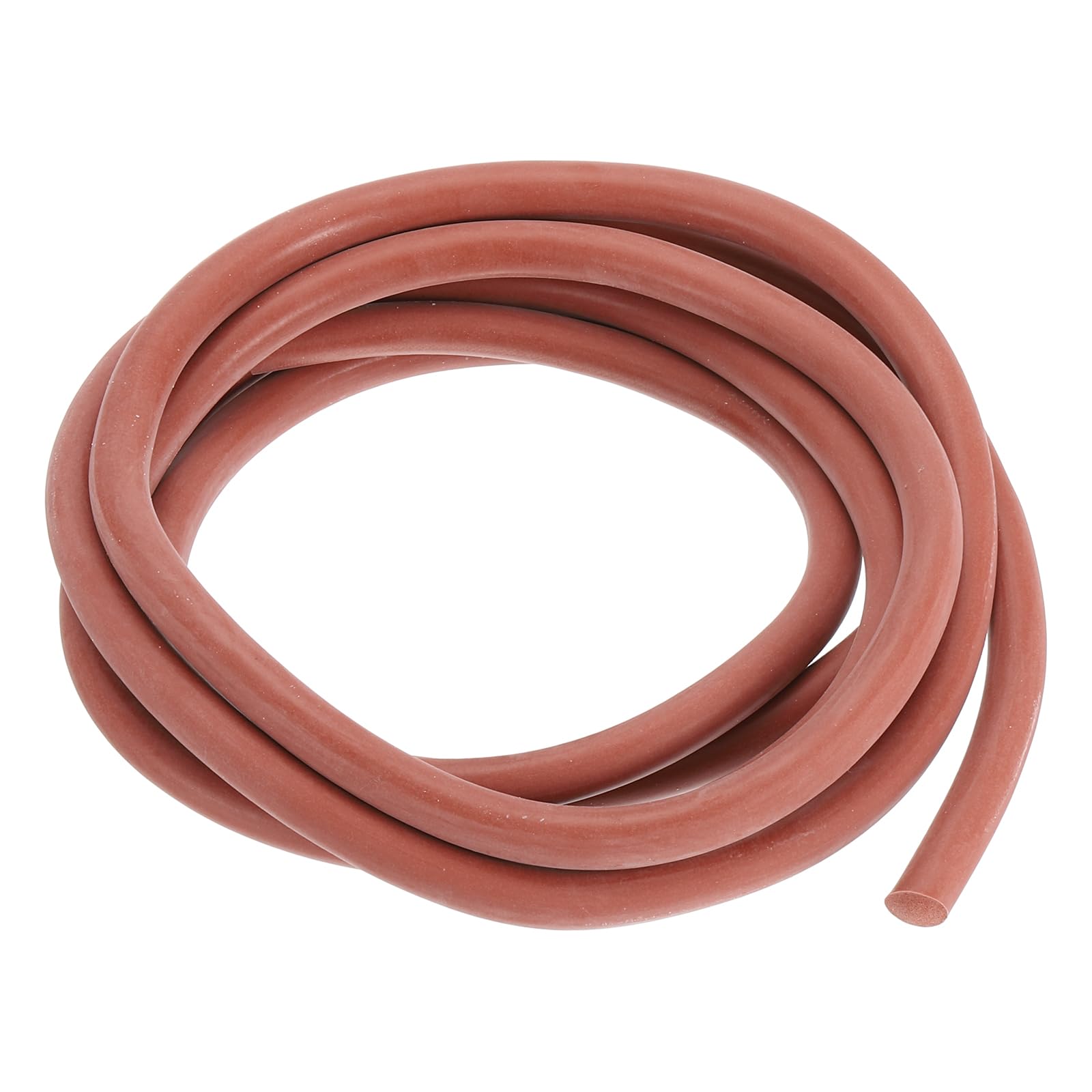 PATIKIL Silicone Foam Seal Strip, 3Meters(9.84Ft) 11mm(0.43") Dia Round High Density Solid Sponge Rubber Weather Stripping Cord for Sealing Gap Blocker Insulation, Red