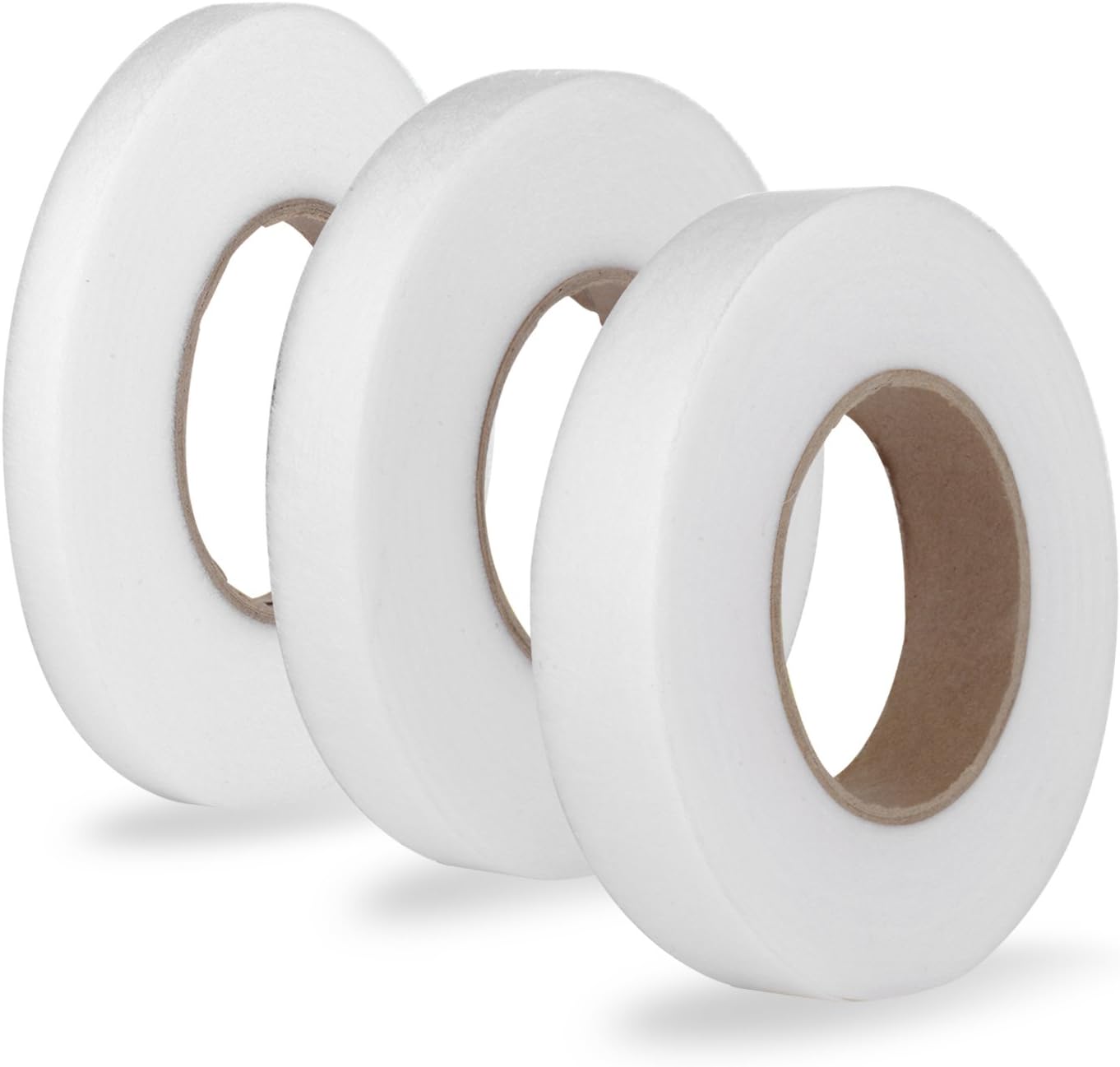 Tubala 3 Rolls No Sew Hem Tape Fabric Fusing Tape Adhesive Iron-on Hemming Tape, Each 70 Yards, Assorted Size