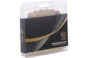 POENVFPO 12 Speed Bike Chain, High Strength Carbon Steel Lightweight Bicycle Chain with Quick Split Link, Compatible with Mou