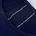 Chellysun Women's Color Block Lace Patchwork Long Sleeve Blouse Top Shirt Blue