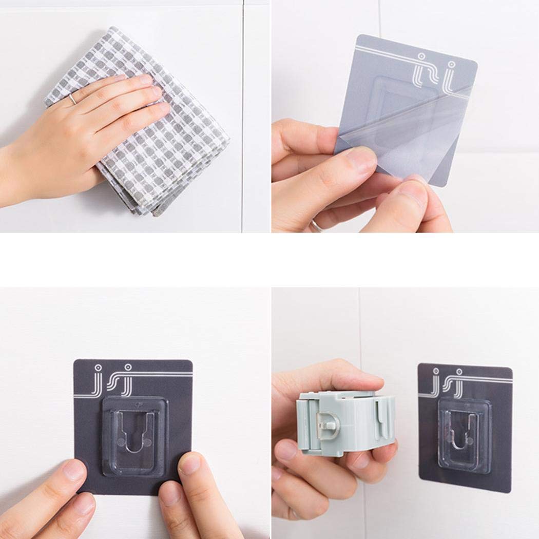 Acret Broom Mop Holder, Wall Mounted Storage Mop Hanger Clip