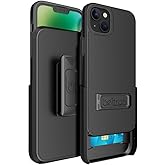 BELTRON Case Holster Combo for iPhone 13/14, Slim Protective Full Body Grip Case & Swivel Belt Clip 3 in 1 Combo with Kickstand & Card Holder