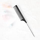 TONGTLETECH Hair Comb Carbon Fiber Tail Comb Anti-Static Heat Resistant Black view 6