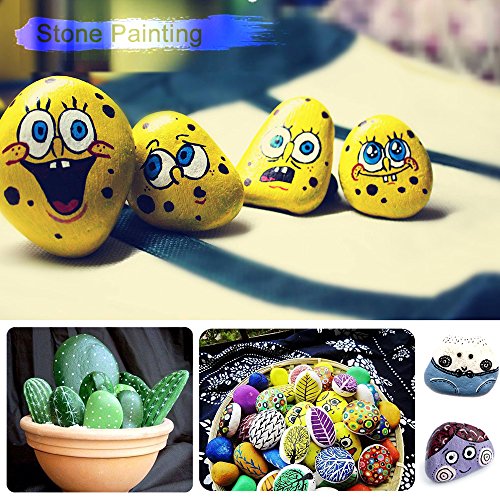 Acrylic Pens, 12 Colors Rock Painting Kit for Pebbles, Glass, Ceramic, Wood, Porcelain Permanent Waterproof Marker Paint Pen