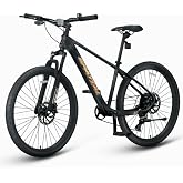 SPATIAL Mountain Bike, 26/27.5/29 Inch Outdoor Cycling Bike, 8/21 Speed Lightweight Aluminum Frame | Dual Disc Brakes, Adjustable Ergonomic Seat for Adult Teens
