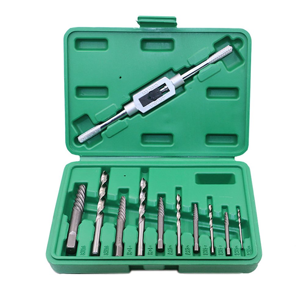 UKCOCO 11Pcs Damaged Screw Extractor and Remove Set Bolts Remover Extractor for Easily Remove Stripped Broken or Damaged Hardness Screw 3MM-10MM