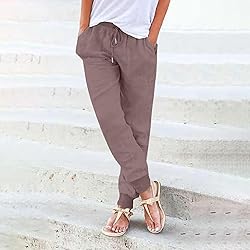 Khaki Pants for Women Waist Loose Wide Leg Tummy