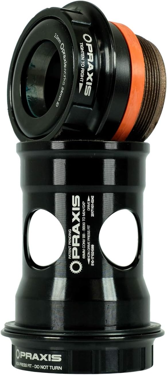 PraxisPEDALIER Converter 68 mm Road SRAM/ISIS2/GXP CONVBB30/PF30 R-Collet 68-3201R, Unisex Adults, Black, Standard