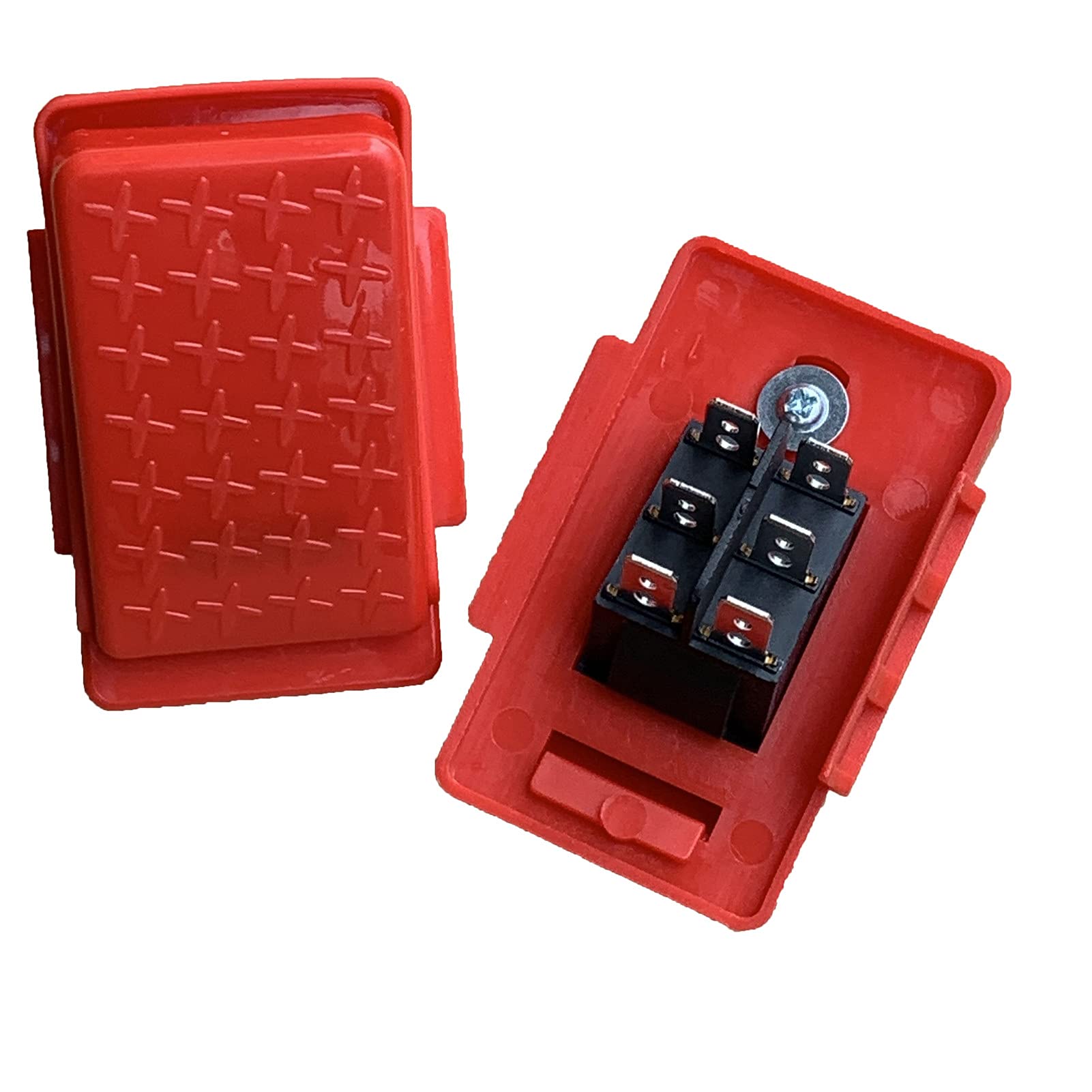 weelye 6volt 12volt Accelerator Foot Pedal Reset-Control Switch for Kids Ride On Cars, Children Electric Ride On Toys Replacement Parts Red 6-pin Socket