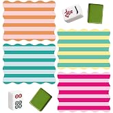 Rosellas 4 Pcs Mahjong Shuffler Cards, Mahjong Tile Card Shuffler for Tiles Mixing &amp; Shuffling, Mahjong Accessories and Gifts for Beginners and Lovers（Colorful Striped）