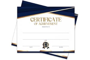 QSSFDGG Gold Classroom Certificate of Achievement, 25 Pcs Award Certificates, Certificates of Completion Recognition for Children and Parents, Teachers and Students, School Graduation Diploma -05