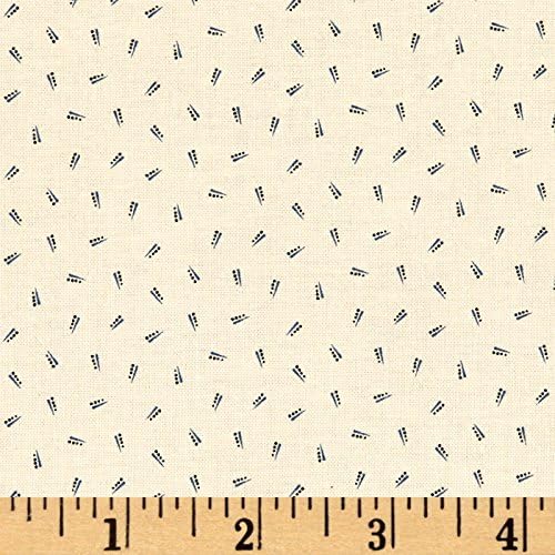 Pam Buda Prairie Shirting Dots & Dash Cream Fabric By The Yard