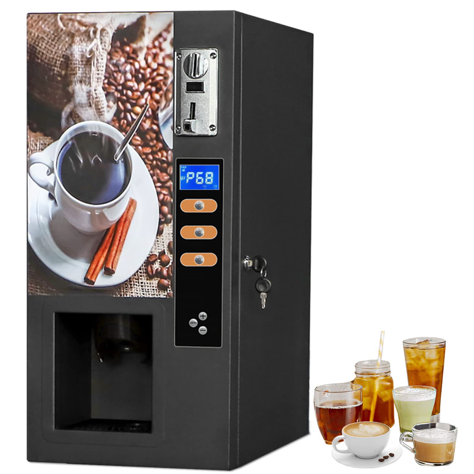 ROOMEDAL Coffee Vending Machine, Smart Commercial Self Coin