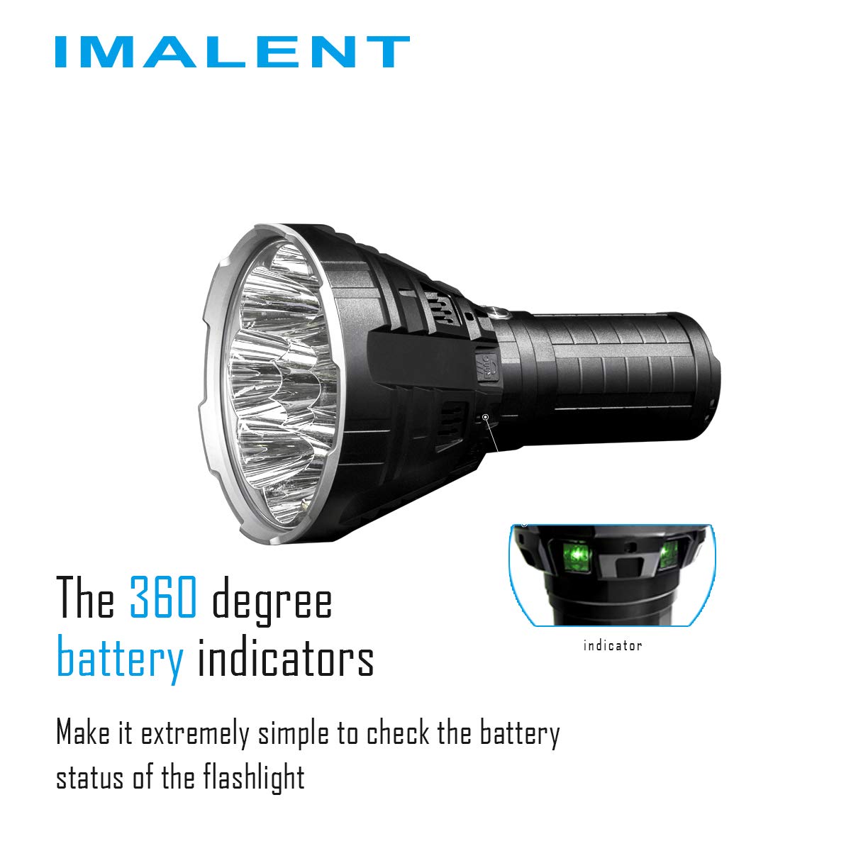 IMALENT R90C Super Bright Flashlight 20,000 Lumens Rechargeable Torch