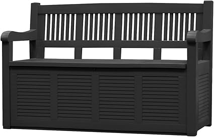 Hsh Salzburgo 0147 Banc Coffre 130 X 60 X 85 Cm Gris Fonce Amazon Fr Jardin