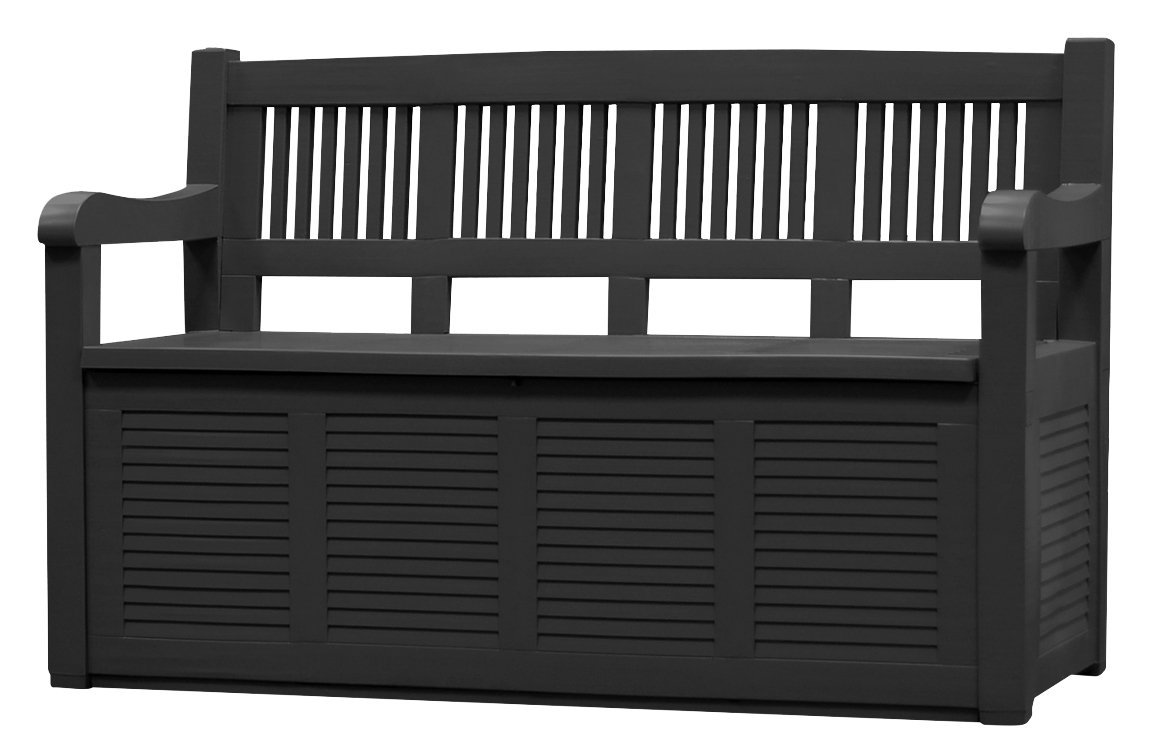 Almacenamiento de exterior HSH 0147 Banco-Baúl Salzburgo Gris Oscuro