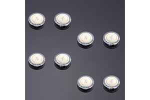 HANSENGROE Faucet Index Buttons Compatible with Delta/LDR/Delex/Peerless Double Shower Knobs 4 Pairs, Clear Acrylic Universal Hot and Cold Bathroom Sink Knobs Handles Buttons