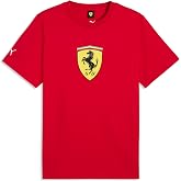 PUMA Scuderia Ferrari F1 Men's Tshirt with Large Scudetto Shield Logo | Regular fit, Short sleeve with round neck collar, Officially licensed