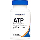 Nutricost ATP Supplement (400mg) 60 Capsules, Made with Peak ATP, Vegan | Adenosine Triphosphate, GMO-Free &amp; Gluten-Free