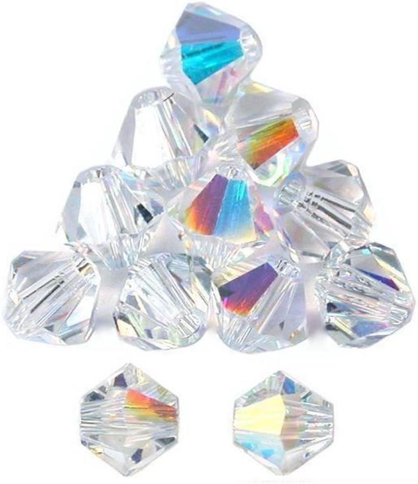 12 Crystal AB Bicone Swarovski Crystal Beads 5301 6mm Arts
