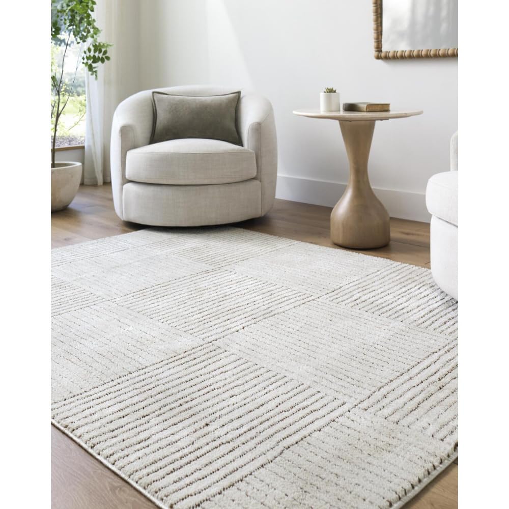 Livabliss x Galey Alix Architect II Modern Geometric Area Rug, 9’2″ x 12′ (9′ x 12′), Brown