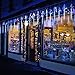 Outdoor Solar String Lights, 8 Tubes 288 LED Solar Powered Meteor Shower Rain Light, Falling Raindrop Christmas Lights, Waterproof Cascading Lights for Halloween Party Wedding Xmas Tree Decor (Blue)…