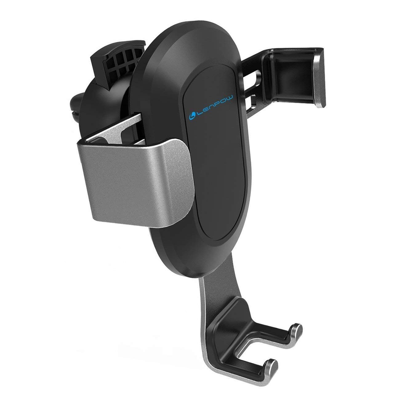 LENPOW Cell Phone Mounts Holder for Car Air Vent Universal Mobile cradle Aluminum Stand Gravity Auto Lock and Release for iPhone X 8 7 6s 6 Plus Samsung Galaxy s8 S7 S6 LG Nexus Sony Nokia up to 6.2\