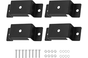 YVHFWOY 4Pcs Trailer Stake Pocket Bracket for 2'' x 4'' Lumber,Utility Trailer Pocket for Trailers & Trucks, Heavy Duty Q235B Steel Powder-Coated, Included mounting Bolts and Nuts…