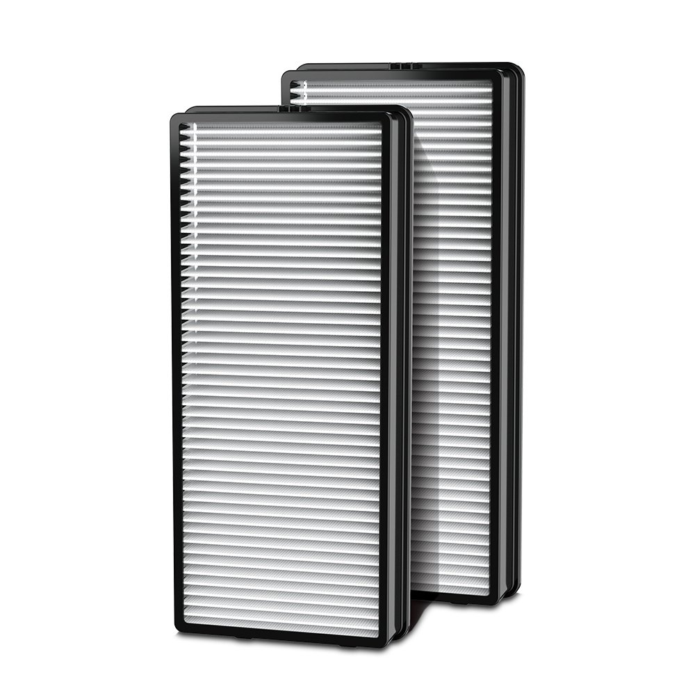 HoMedicsTower Air Cleaner Replacement Filters AT-OFL | 2 HEPA Filters for AT-PET01, AT-PET02, and AR-45 | Removes Up To 99.97% of Contaminants, 0.3 Micron