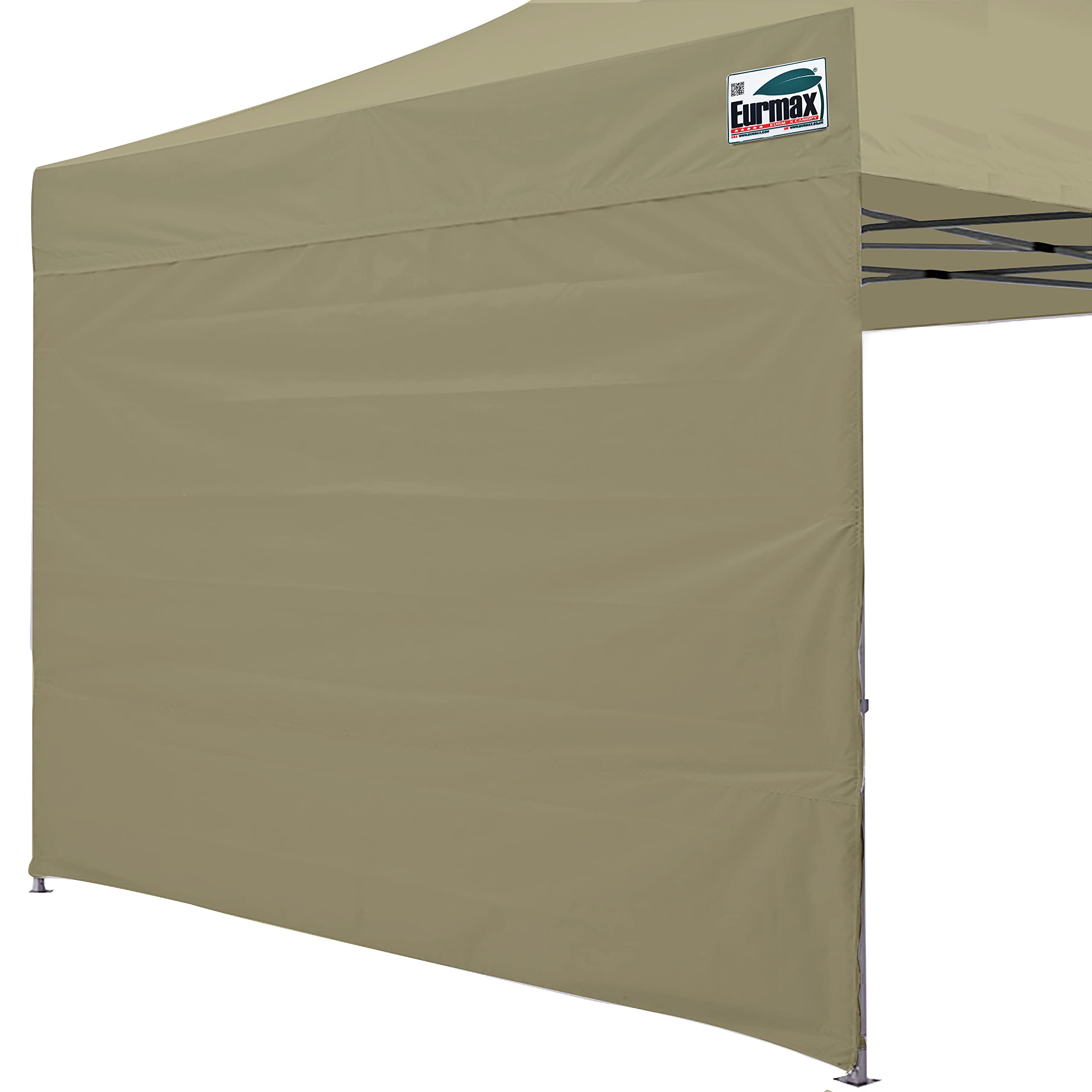 Eurmax USA Instant Canopy SunWall 10x10 Canopy Wall Sidewall for Pop Up Canopy Tent,1 Pack Sidewall Only(Khaki)