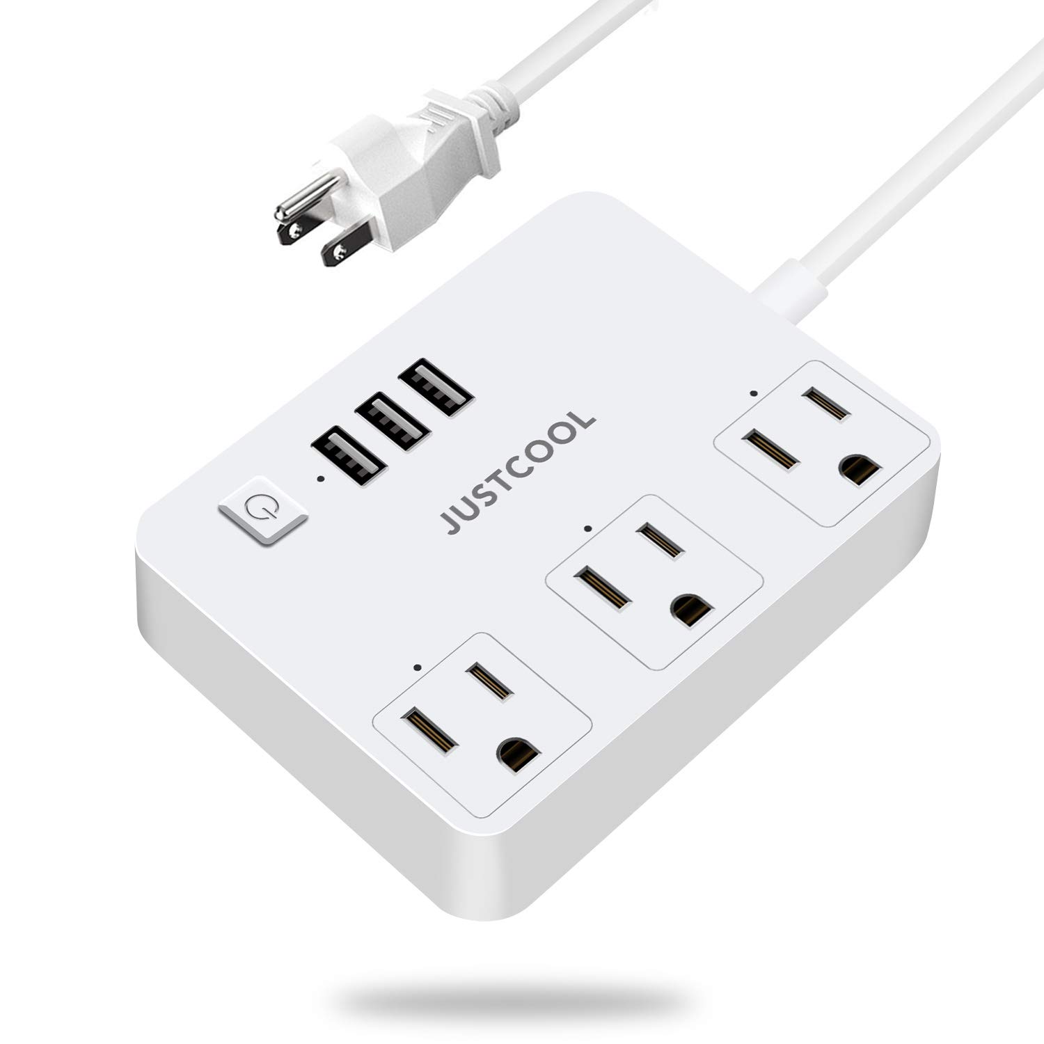 Hotel Travel 3 Outlet 2 Usb Desktop Charging Station With 5ft Extension Cord Wall Mount For