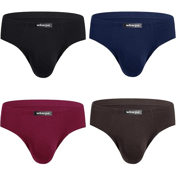DAVID ARCHY Lot De 4 Slips Homme En Rayonne De Bambou - Sous-vêtements Respirants Et Doux, Coupe Haute