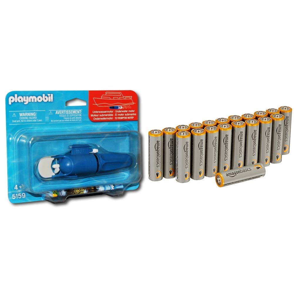 Playmobil 5159 Underwater Motor with Amazon Basics Batteries