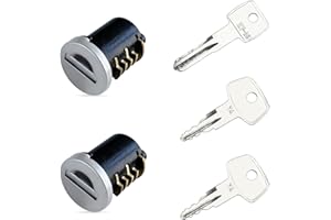 KeyPower 2 Pack Lock Cores for Yakima Car Rack System Components, Compatible with Yakima Roof Rack Locks, SKS Aka Same Key System, 2 Opening Keys and 1 Control Key (2 Lock Cylinders)