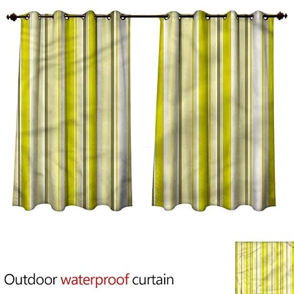 Amazon Com Cobedecor Striped Outdoor Curtains For Patio Sheer