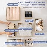 Kiswleon 12-Piece Drawer Organisers Folding Wardrobe Dividers Clothes Storage view 4