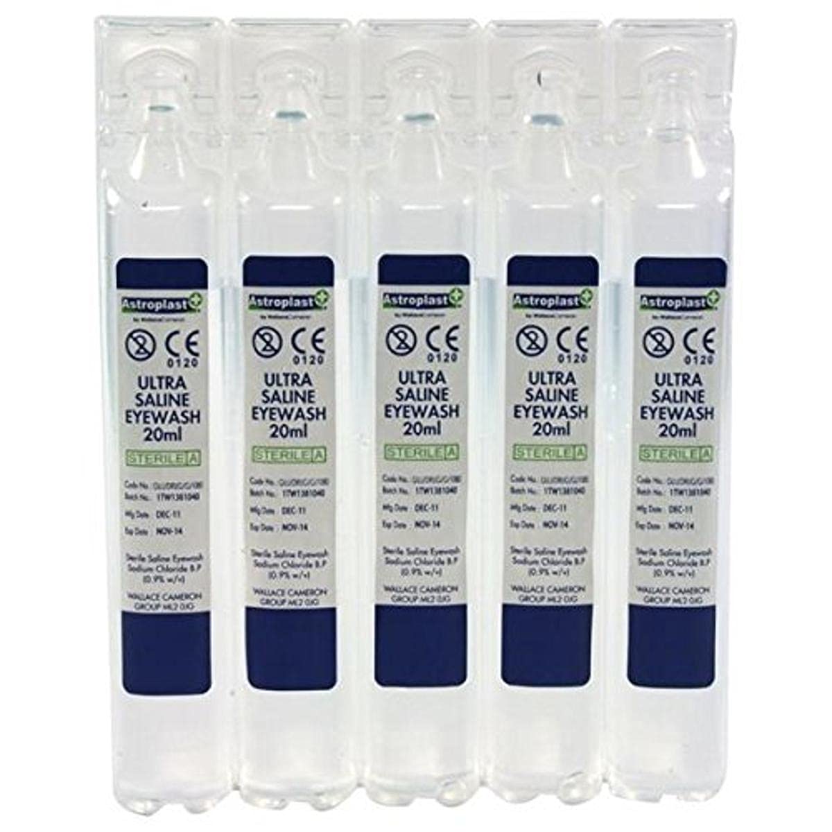 Wallace Cameron 2404042 Saline Eye Pods, 20 mL (Pack of 25)