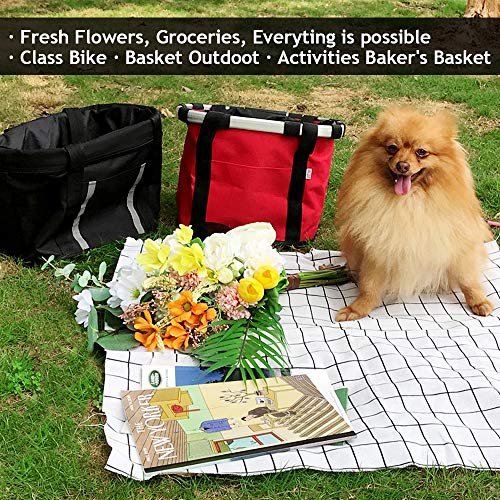 image for ANZOME Dogs Carrier Bike Basket, Handlebar Basket Folding Front Remova