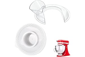 Pouring Shield and Mixer Bowl Cover for KitchenAid Mixer 4.5-5 QT for Tilt-Head Stand Mixers Splash Guard with Ingredient Chu