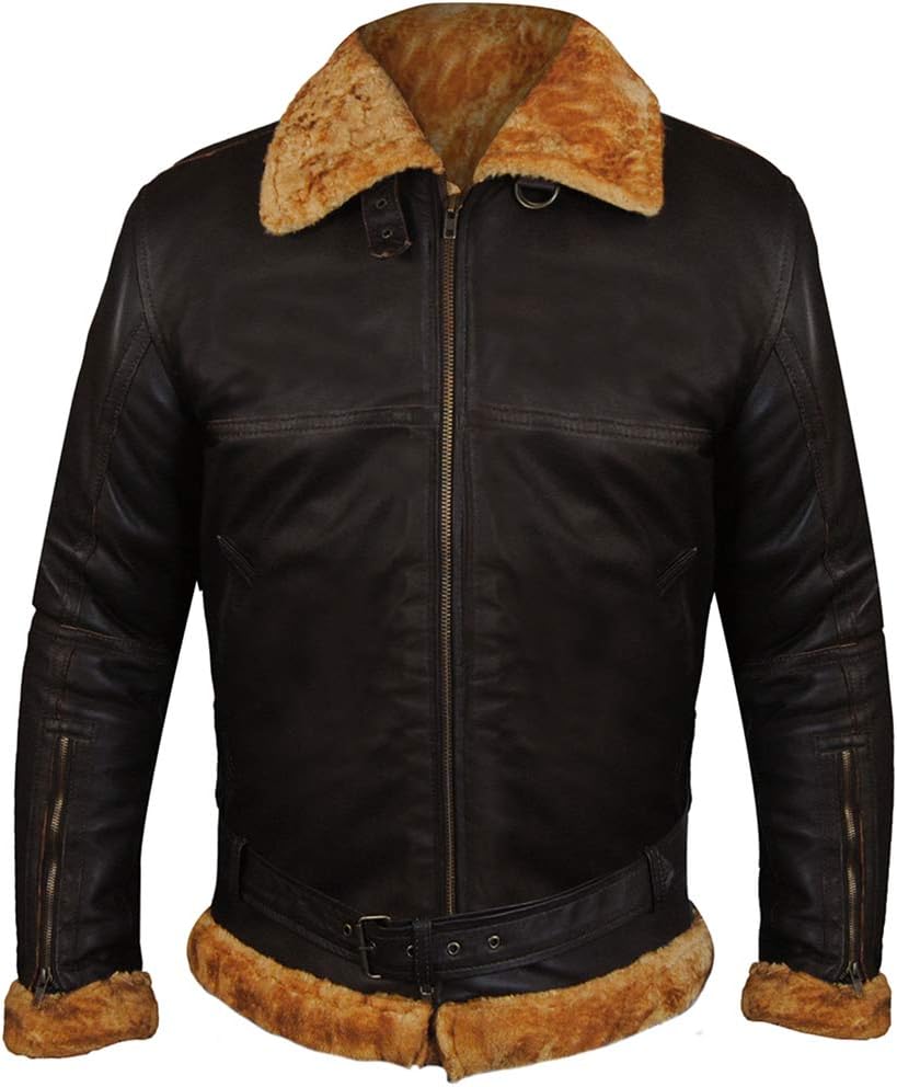 Leather Fur Collar Jacket