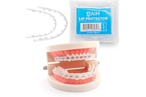 AIM DENTAL SUPPLY Aim Lip Protector for Braces, Comfort Covers for Braces, Orthodontic Mouth Guard for Braces, Wax Braces Cover, Lip Bumper, Lip Shield for Brackets, Braces Accessories (Lip Protector)