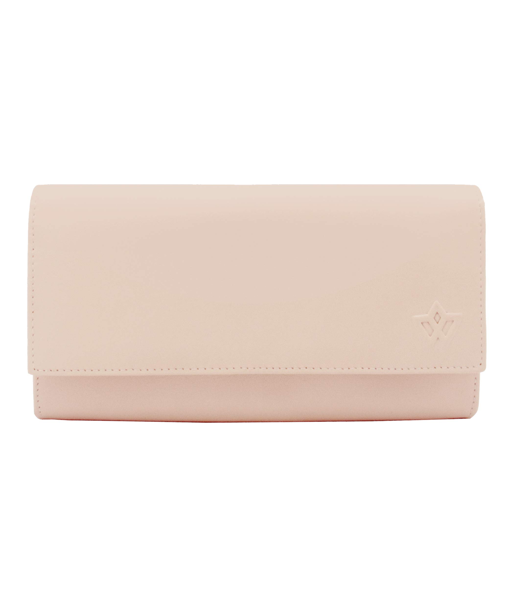 WASAMA Genuine Leather Long Wallet for Women with Multiple Card Slots, Phone Compartment, Zipper Coin Pouch and RFID - Sand Dune Orange