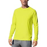 Men's UPF 50+ Long Sleeve Tee Shirts UV Sun Protection Quick Dry Tee Shirt Swim Athletic Running Workout
