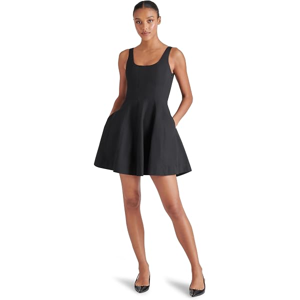 Theory Women's Flare Mini Dress, Black, 12 at Amazon Women's Clothing store
