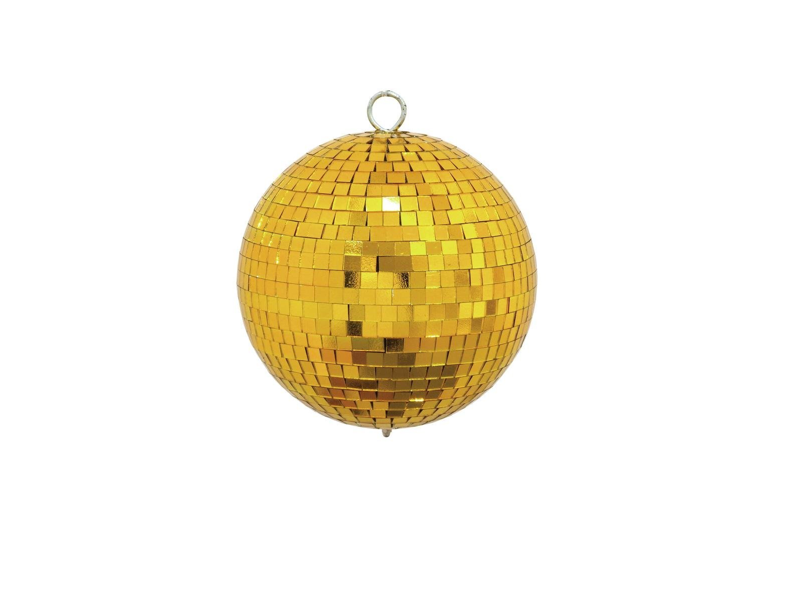 Eurolite Mirror Ball 15 cm Gold | Disco Ball with Gold Facets | Mirror Ball for Very Special Decoration
