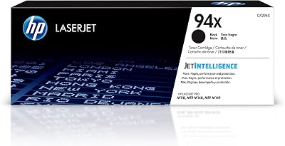HP CF294X 94X High Yield Original LaserJet Toner Cartridge Black 1 Pack